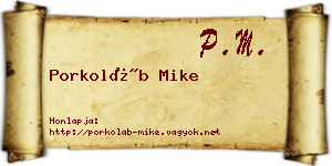 Porkoláb Mike névjegykártya